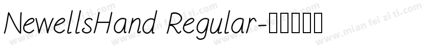 NewellsHand Regular字体转换